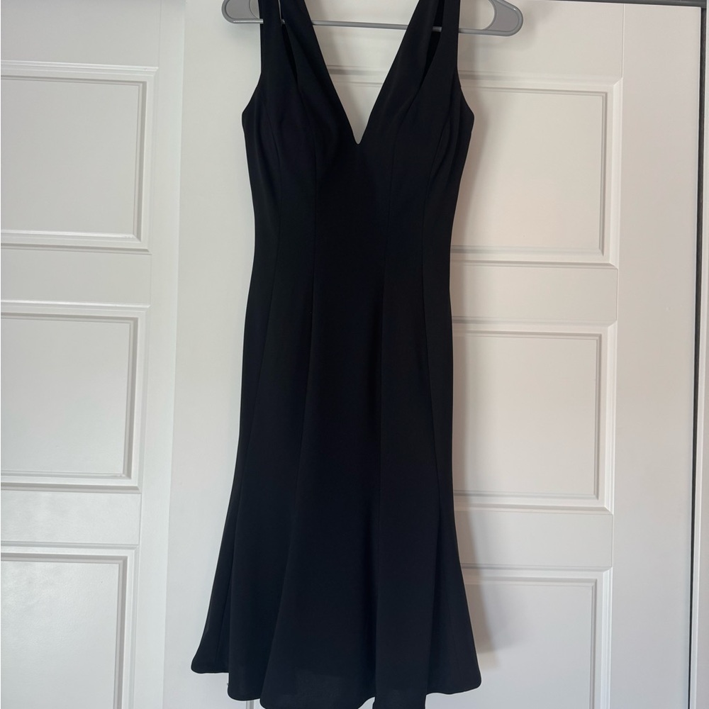 White House Black Market Black Sheath Mini Dress V-Neck Sleeveless